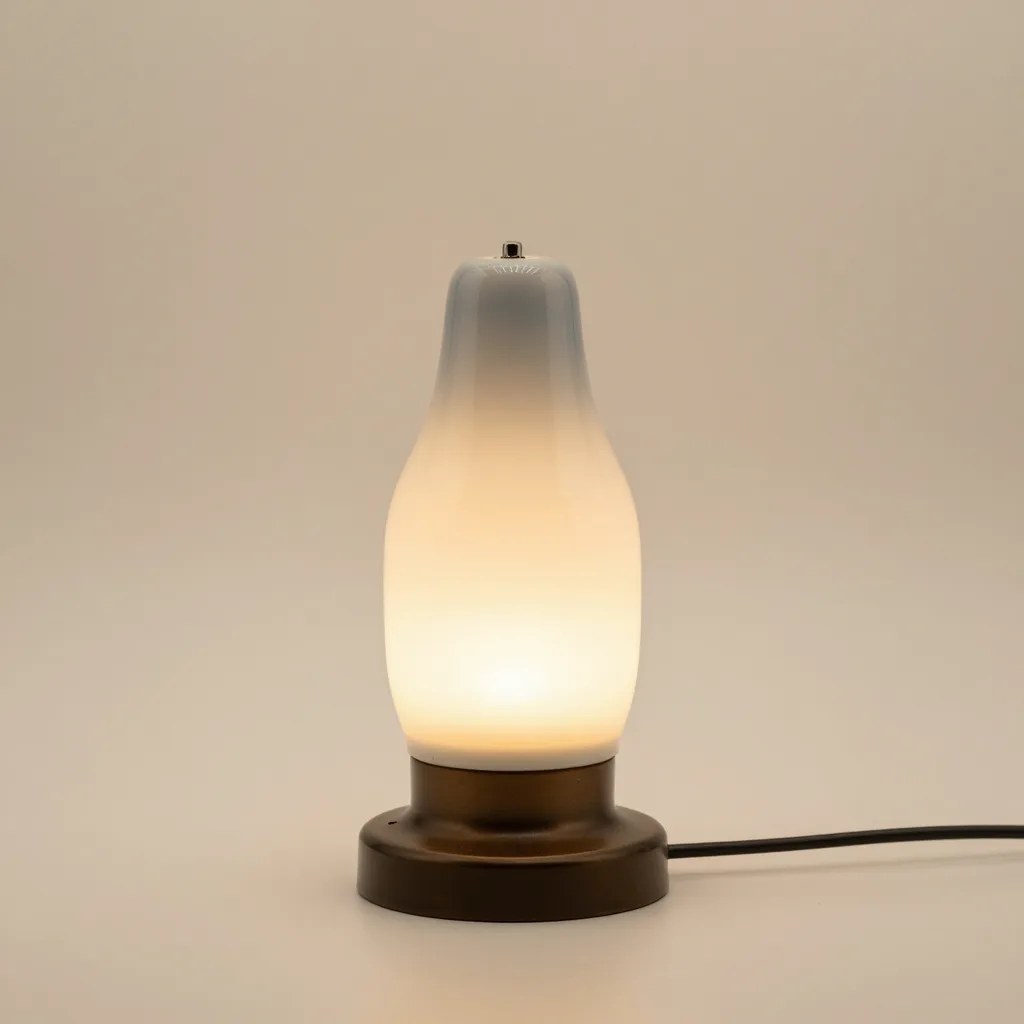 A glazed diffuser lamp set on a light background